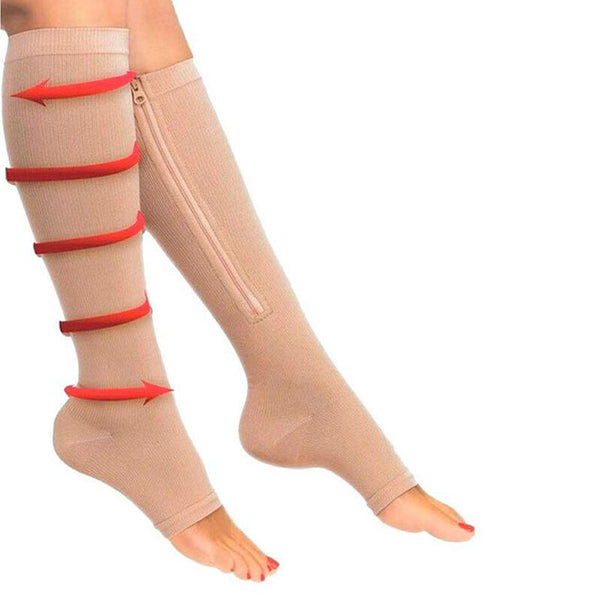 Calze a Compressione con Cerniera – Gambe Riposate